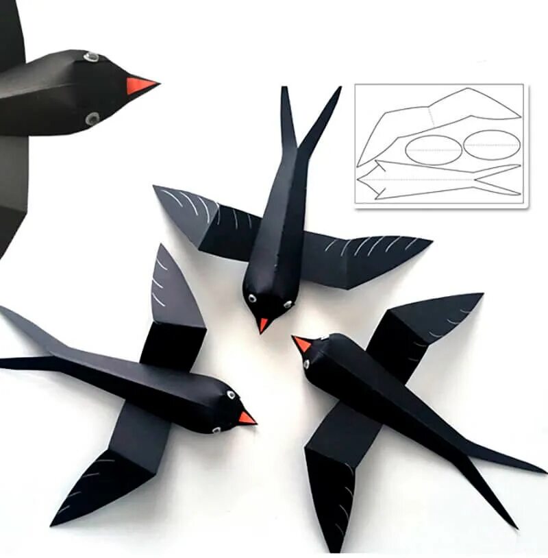 Оригами скворец. Поделка птица объемная. Конструирование из бумаги птицы. Объемные бумажные птицы. Поделка птичка из бумаги.