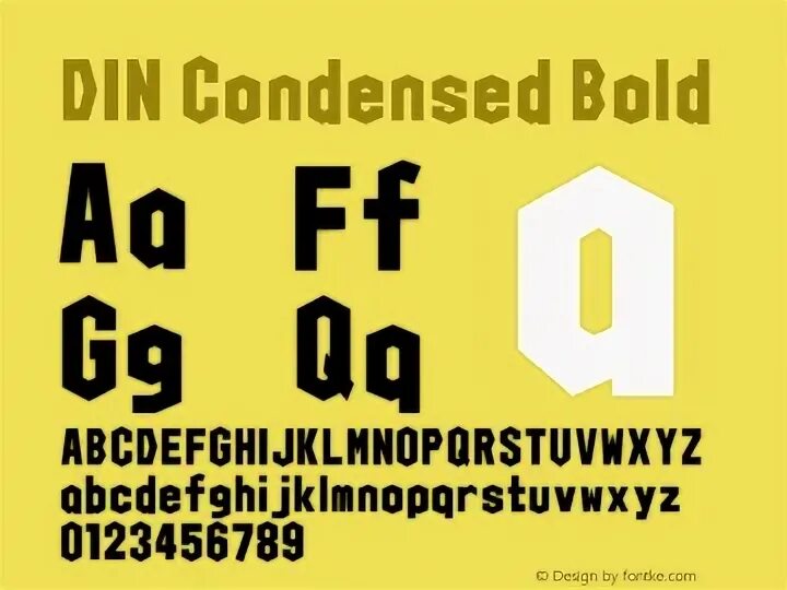 Din Condensed. FF din Condensed.