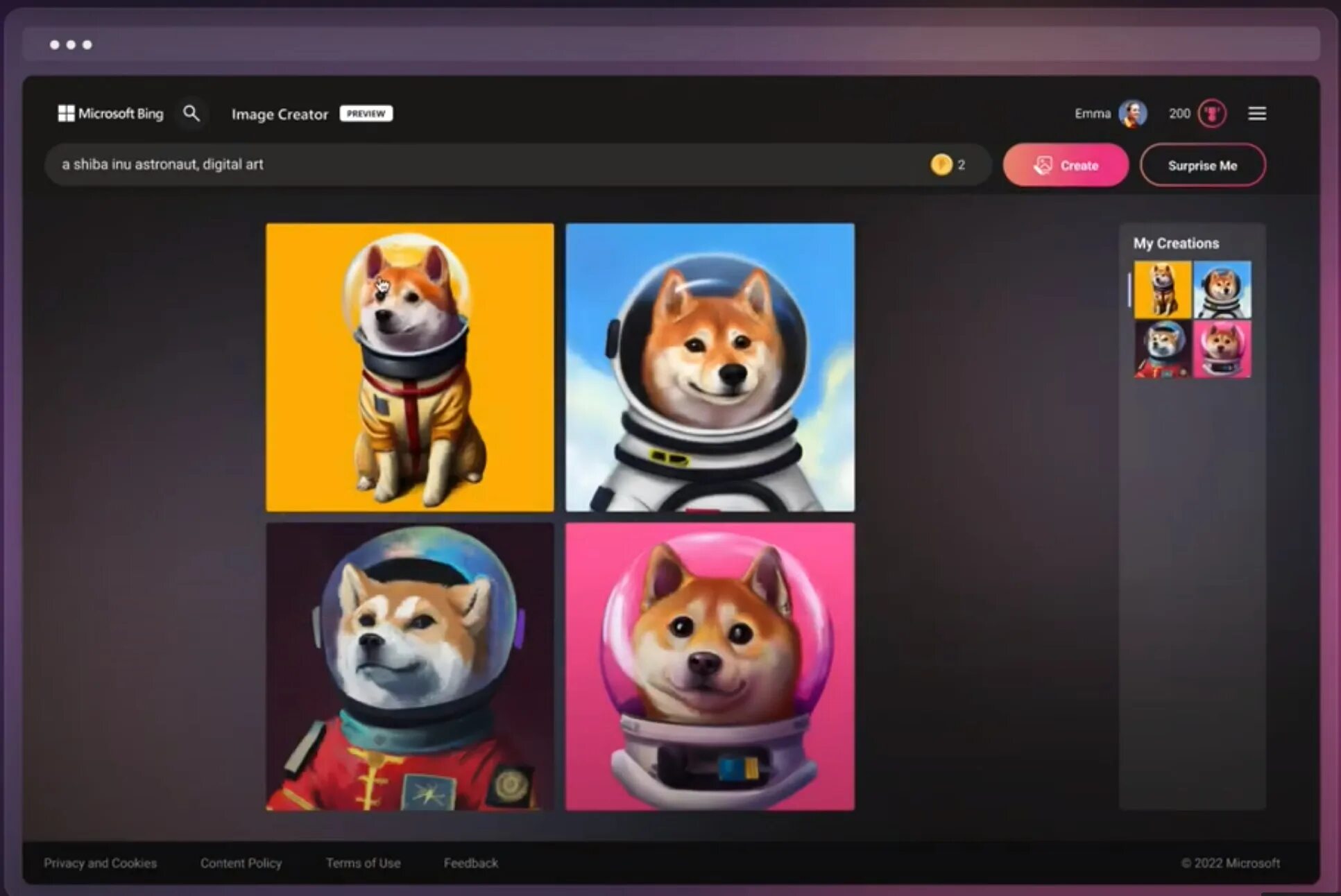 Microsoft bing ai image generator. Нейросеть генерация картинок. картинки сгенерированные нейросетью dall-e. liked by creator. microsoft starts rolling out new ai-powered image creator tool to bing.