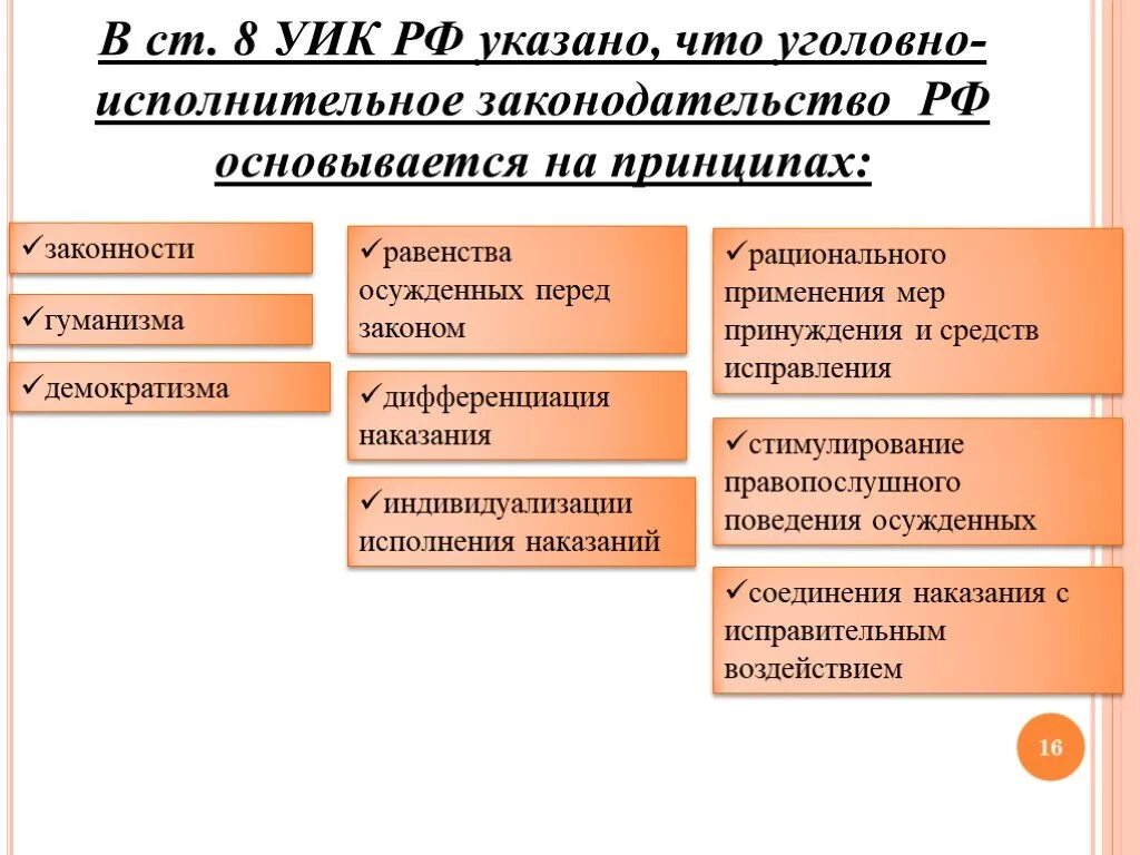 Уголовно правовая функция. Принципы в уголовно исполнительном кодексе.