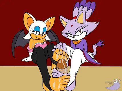 sorcererlance, blaze the cat, rouge the bat, sonic (series), 1boy, 2girls, ...