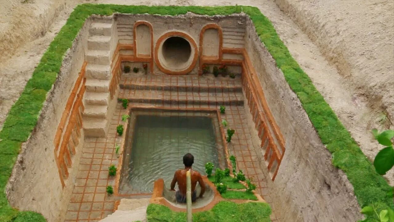 Build a temple. Pool tunnels.