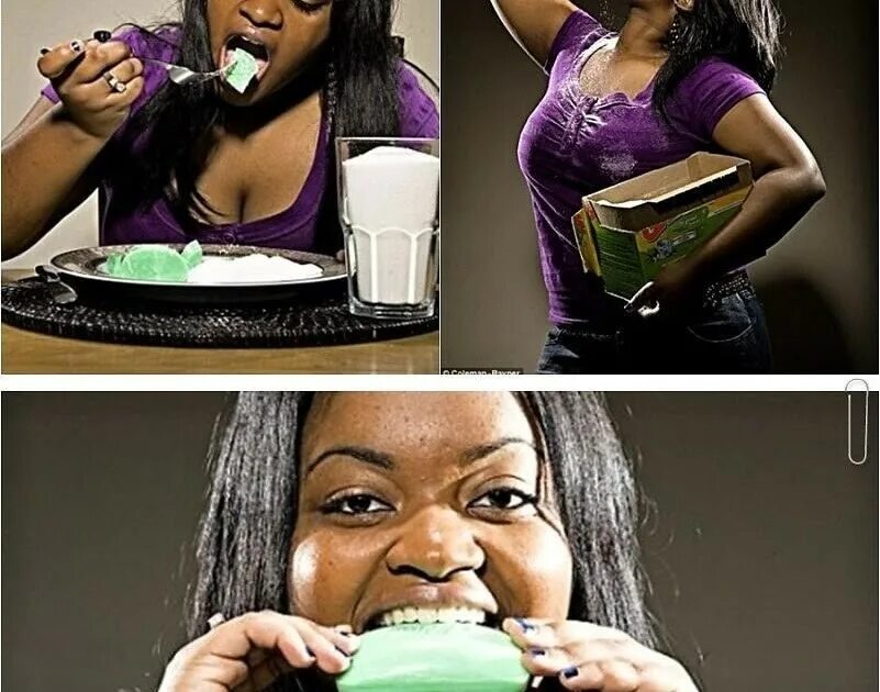 Пищевые причуды. Поедание несъедобных предметов. Человек ест мыло. Аллотриофагия у человека. Пикацизм (аллотриофагия).