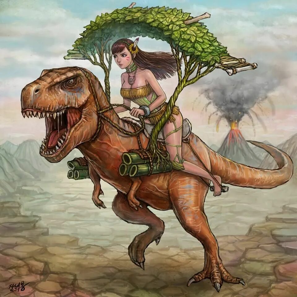Динозавры женщины. Наездники на динозаврах. Всадник на динозавре. Верхом на динозавре. Динозавры арты.