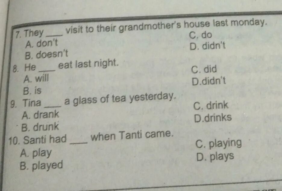 1 ____They______their grandmother? Yes they. The visit their friends