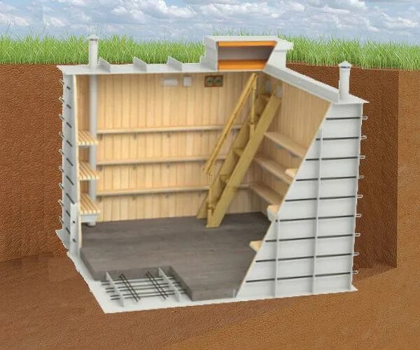 бетонный погреб полузаглубленный. строительство погребов под ключ. постройка погреба. строительство погребов под ключ. цокольный этаж под ключ.