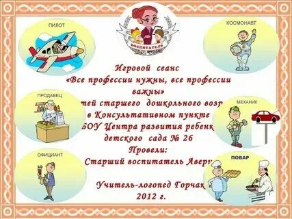 Проект профессии в детском саду старшая Тематическая неделя в ДОУ "Мир профессий" ДОУ № 22 "Золотая рыбка"
