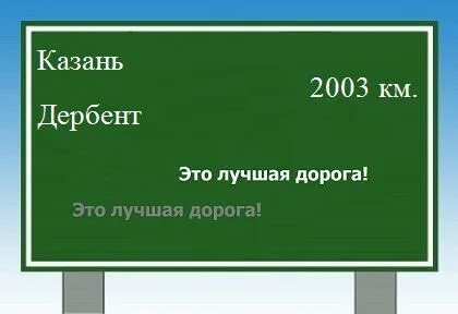 Расстояние между казанью