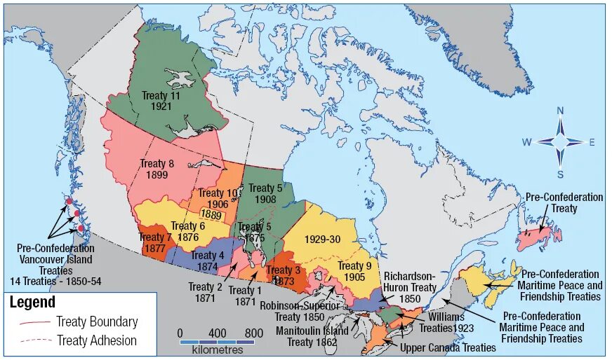 First Nation in Canada. Adams–Onís Treaty Boundary.