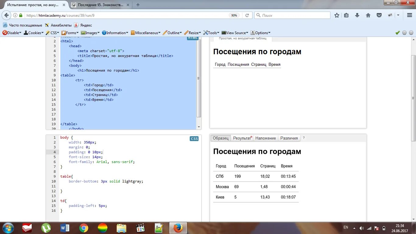 Испытание простая но аккуратная таблица html Academy. Испытание: простая, но аккуратная таблица. Charset UTF-8 Table. Html head title.