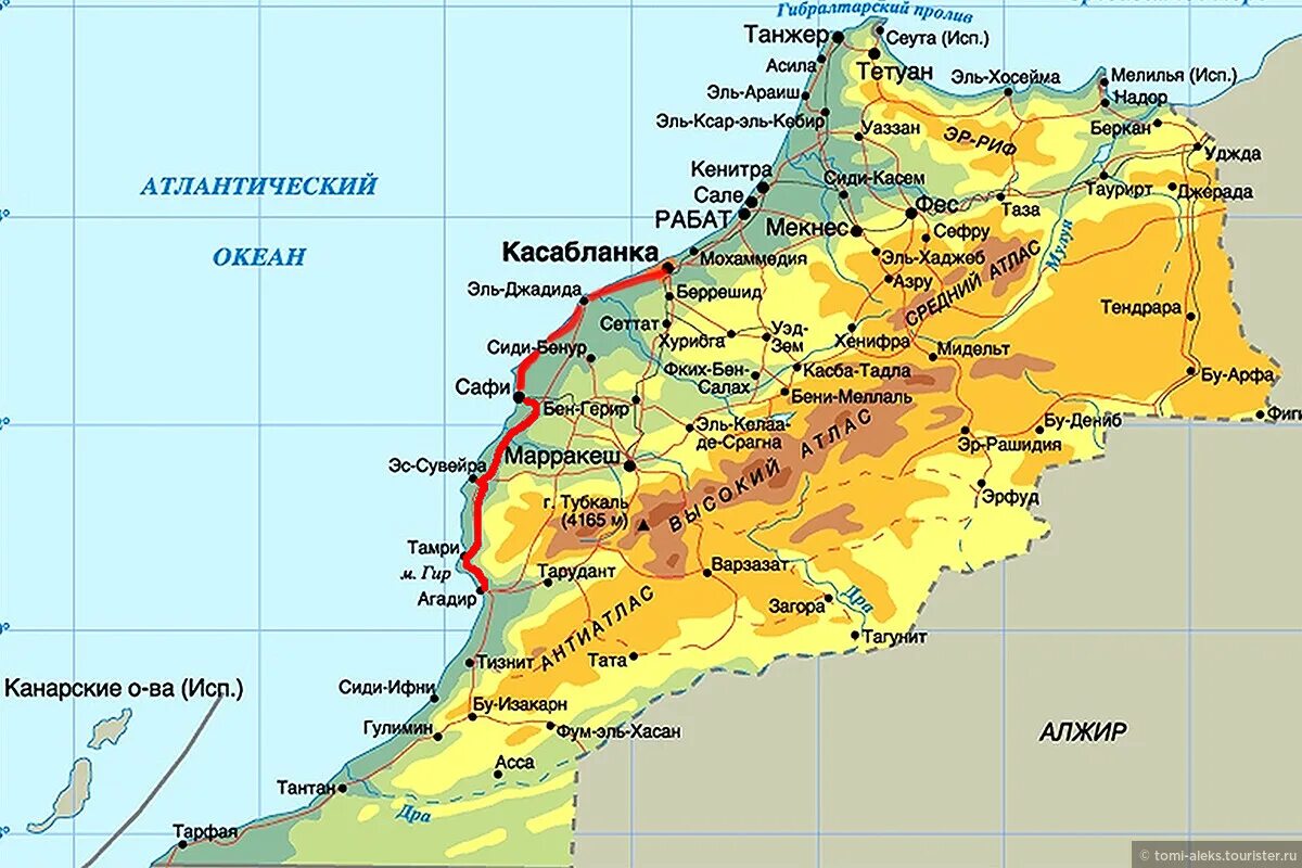 Касабланка находится в стране. Карта Марокко с городами на русском языке подробная. Где находится Марокко на карте. Подробная карта Марокко на русском языке.