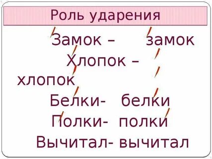 Замок ударение на а