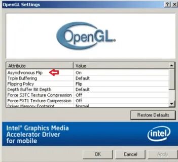 Intel graphics opengl