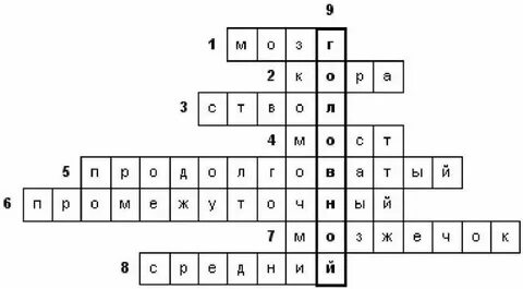 Головной кроссворд