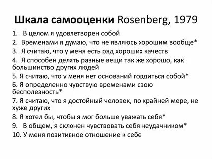 Тест на самооценку ковалева