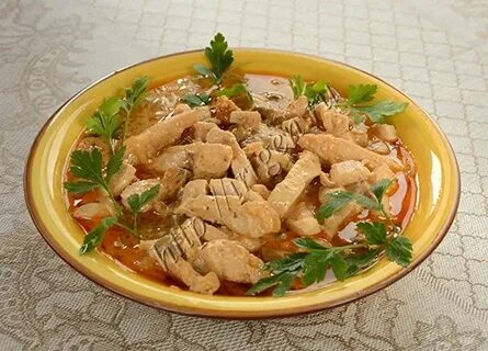 Куриная грудка бефстроганов