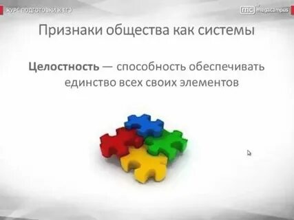Целостность общества обеспечивает