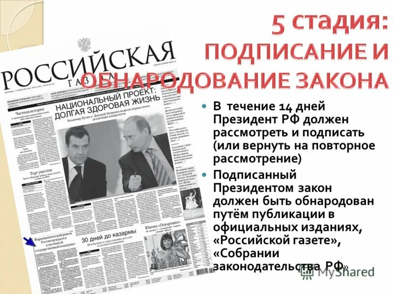 Подписанный президентом РФ закон должен быть обнародован. Российская газета законы. Где должен быть обнародован закон подписанный президентом.