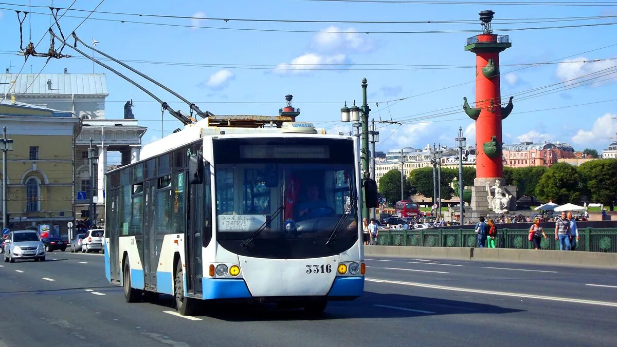 Транспорт. Транспорт Санкт-Петербурга. Городской транспорт. Городской троллейбус.