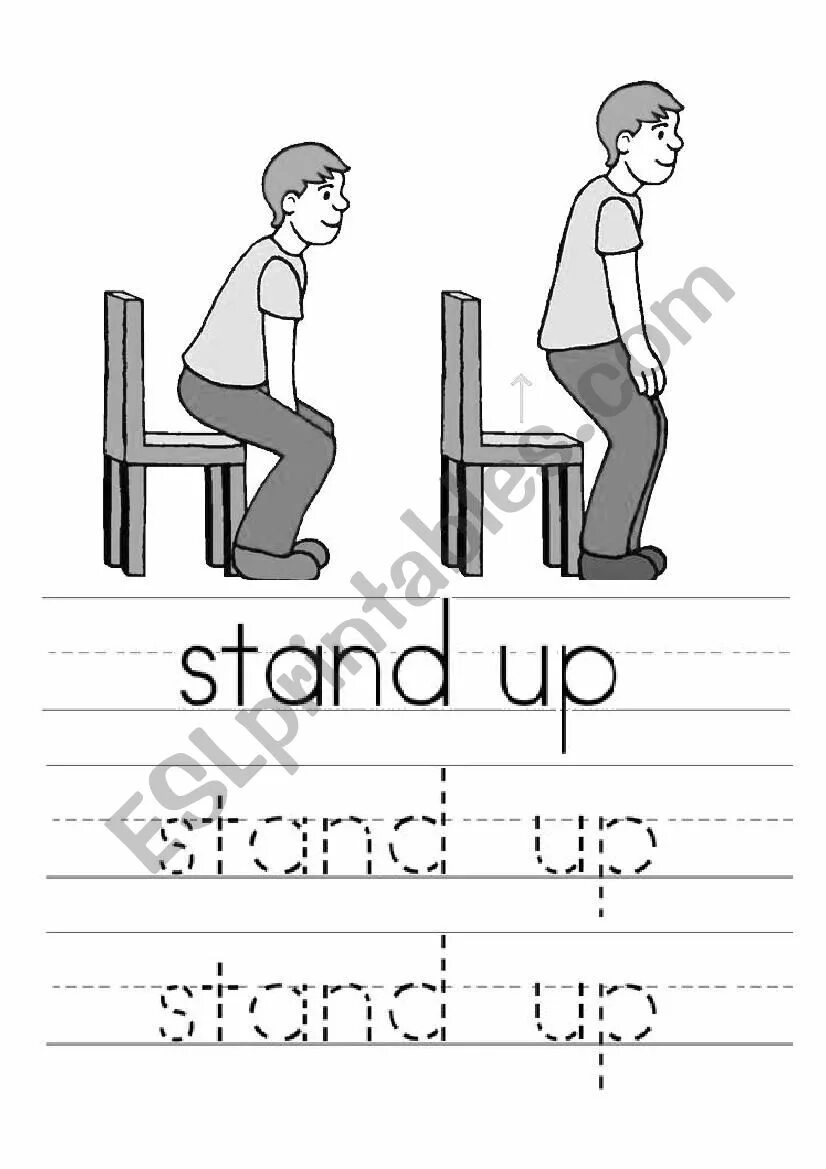 Stand up sit down Worksheets for Kids. Stand up sit down for Kids. Stand up sit down. Упражнения по английскому 2 класс Stand up, sit down. Sit close
