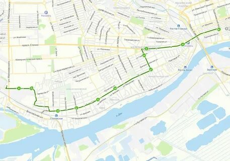 Маршрут городского транспорта ростов