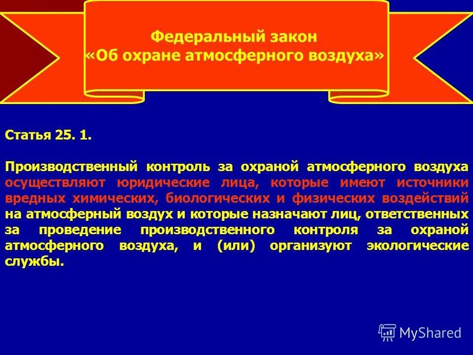 производственный контроль охрана атмосферного воздуха