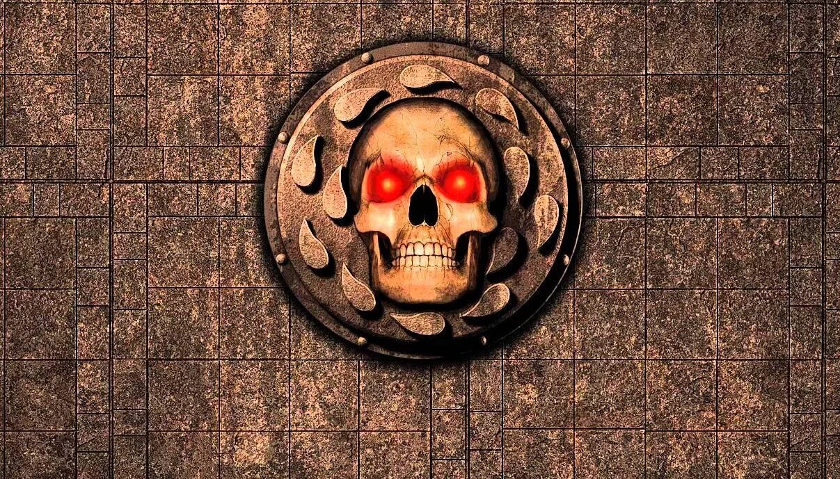 Baldur's Gate 1. Baldur's Gate череп. Baldur's Gate 1 logo. Балдурс гейт символ. Треснувшая стена baldur s