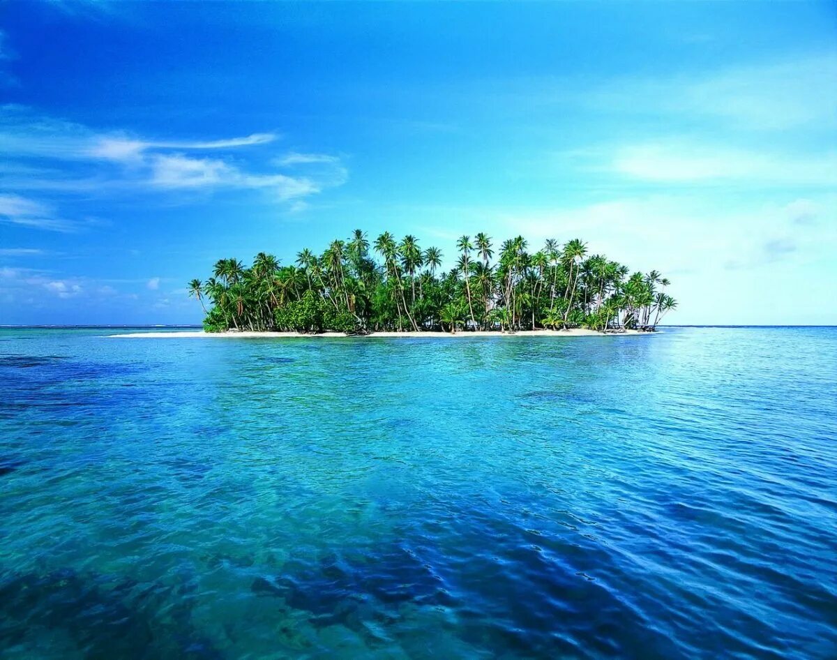Острова Микронезии Маршалловы острова. Необитаемый Атолл Дюси. Острова и море. Островок в море. На далеком острове живут