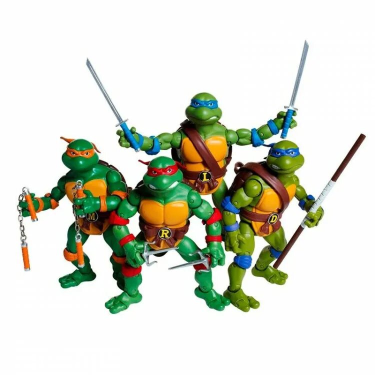 Фигурки Черепашки ниндзя playmates Toys. Фигурка Ninja Turtles(Черепашки ниндзя). Набор фигурок Черепашки ниндзя 4 шт. TMNT (Черепашки ниндзя) - фигурки 2007. Купить набор черепашек