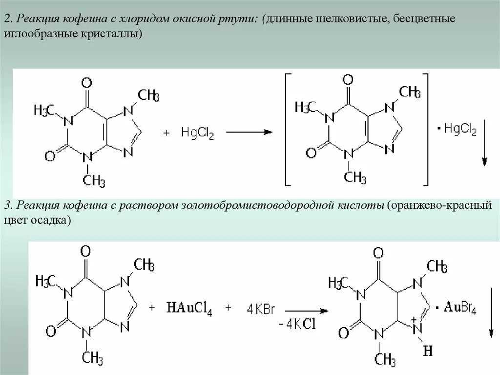 Теофиллин с кобальта хлоридом 2 качественная. Реакции с ртутью. Реакция на кофеин. Реакции с хлоридом кобальта.