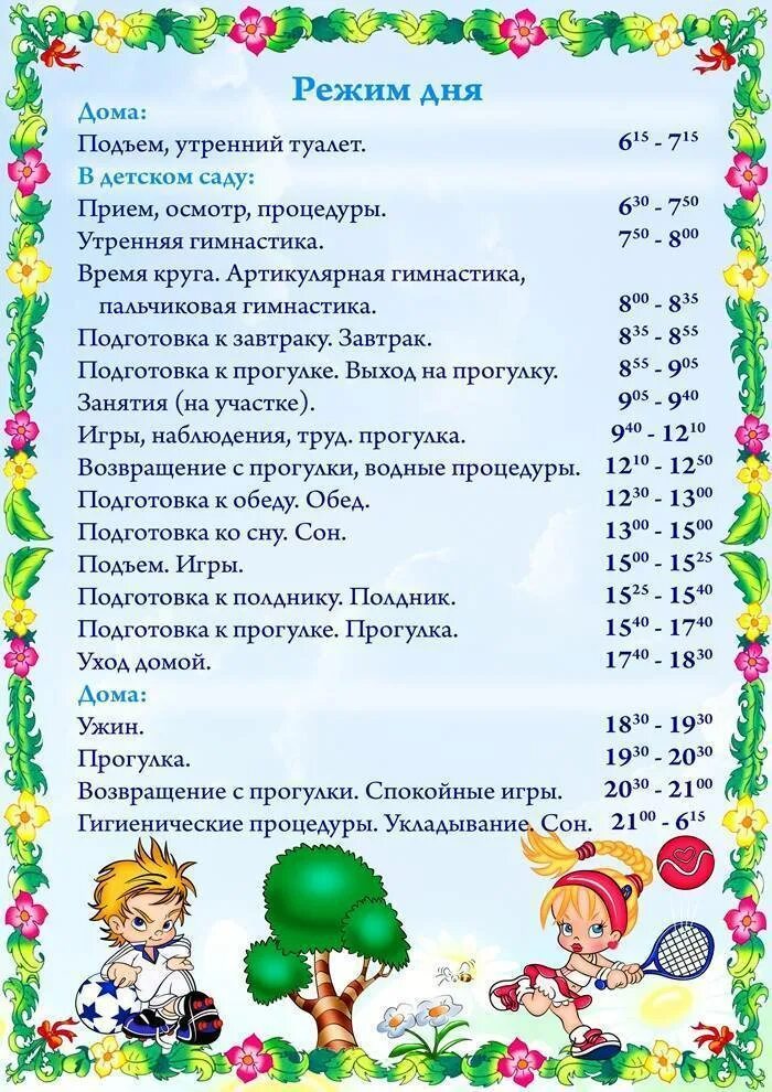 Список детей дошкольного возраста