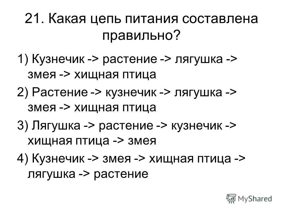 Какая цепь питания составлена правильно кузнечик. Какие цепи питания составлены правильно. Какая цель питания составлена правильно.