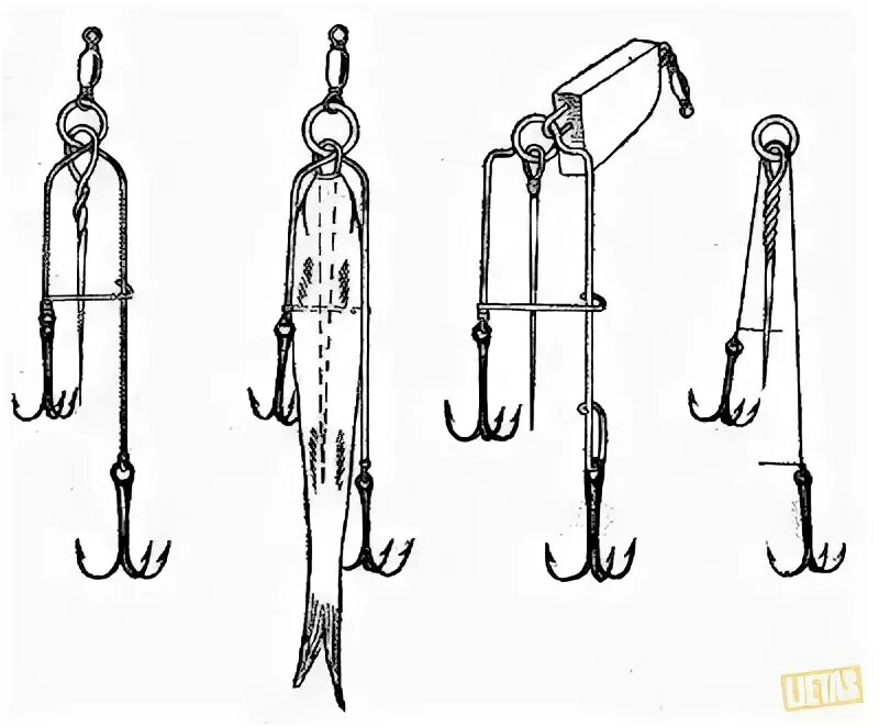 Мертвая ловля. Рыболовная снасточка Драшковича. Снасточка Крючкова для щуки. Снасточка для мертвой рыбки Крючкова. Снасточка Крючкова для щуки на мертвую рыбку.