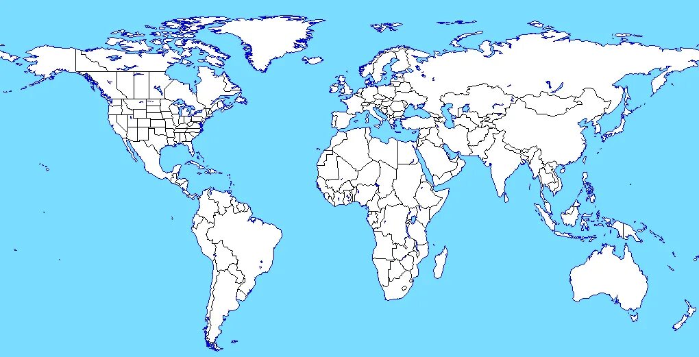 Com 1 карта. World Map blank.