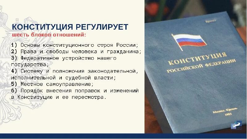 Конституция рф 1 регулирует