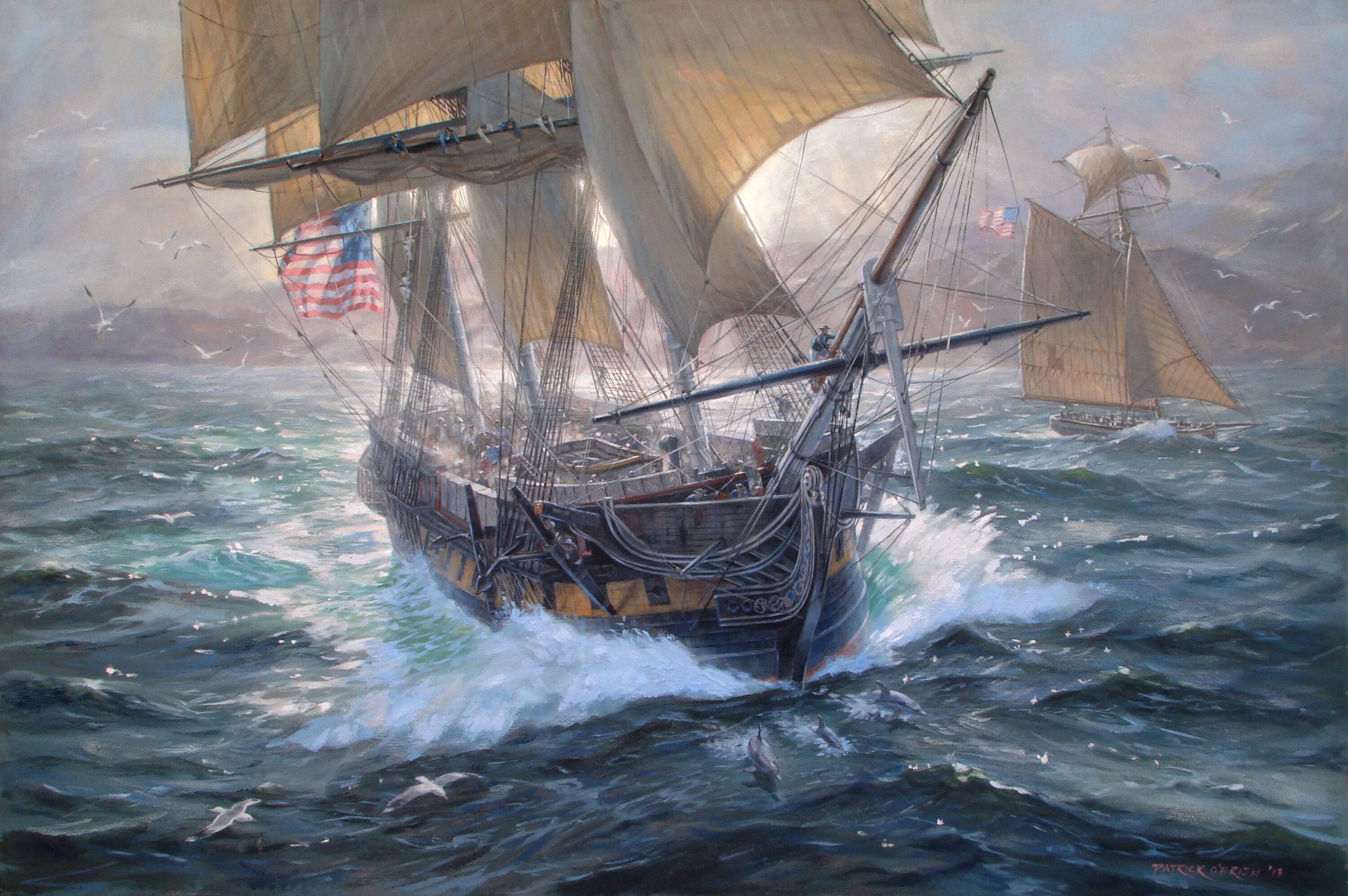 The ship sailed across. Patrick o Brien художник маринист. Маринист Geoff Hunt. Художник-маринист Крамер русс.