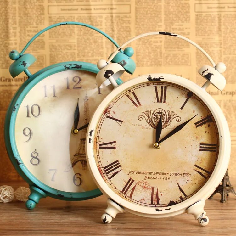 настенные часы будильник. будильник "классика", d=10 см, микс. чесы. часы настенные со стрелками. настенные часы будильник.