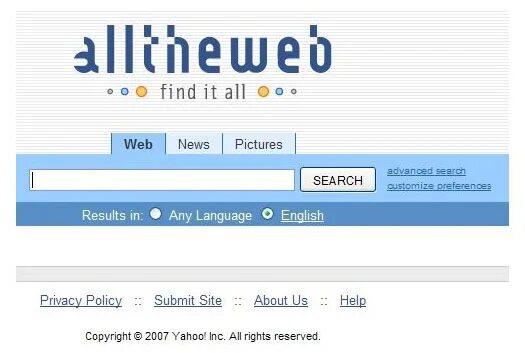 Web find. Alltheweb. fast search год основания. fast alltheweb. fast search (alltheweb&amp; lycos).