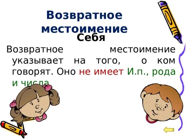 Падеж который не имеет возвратное местоимение. Местоимение себя. местоимение возвратное местоимение себя. на что указывает возвратное местоимение. на что указывает возвратное местоимение себя.