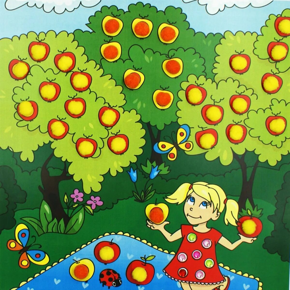 Фруктовый сад в детском саду. Картина фруктовый сад для детей. Аппликация фруктовый сад. Плодовый сад для детей.