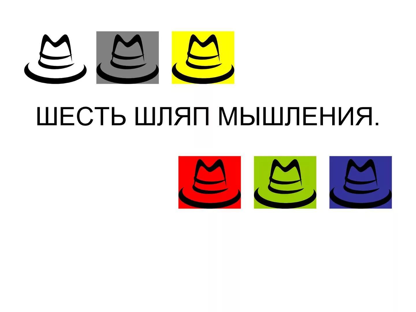 Шляпа мыслей для женщин. 6 Шляп де Боно. Метод шести шляп Эдварда де Боно. Метод «шесть шляп мышления» Эдварда де Боно. 6 Шляп Боно методика.