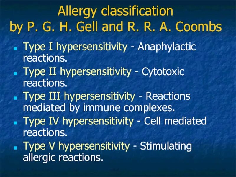 Classification of Allergies. Allergies транскрипция. Classification Allergy Reactions. Аллергические реакции Gell and Coombs.