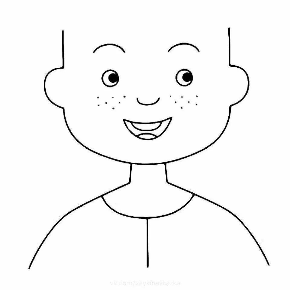 Портрет человека ребенку. Лицо без волос раскраска для детей. Рисование на лице для детей. Трафарет лица. Лицо девочки для аппликации.