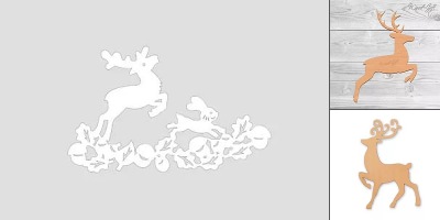 шаблон оленя для вырезания из пенопласта