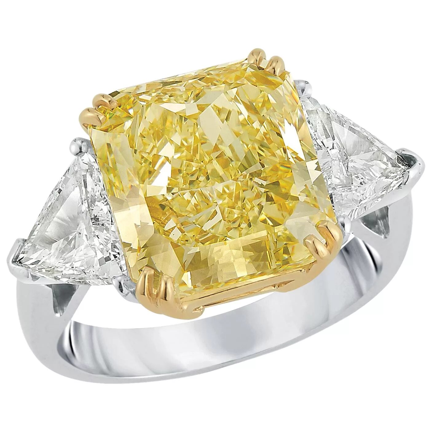 Помолвочное кольцо Tiffany Novo ™ с желтым бриллиантом, из платины с бриллиантам
