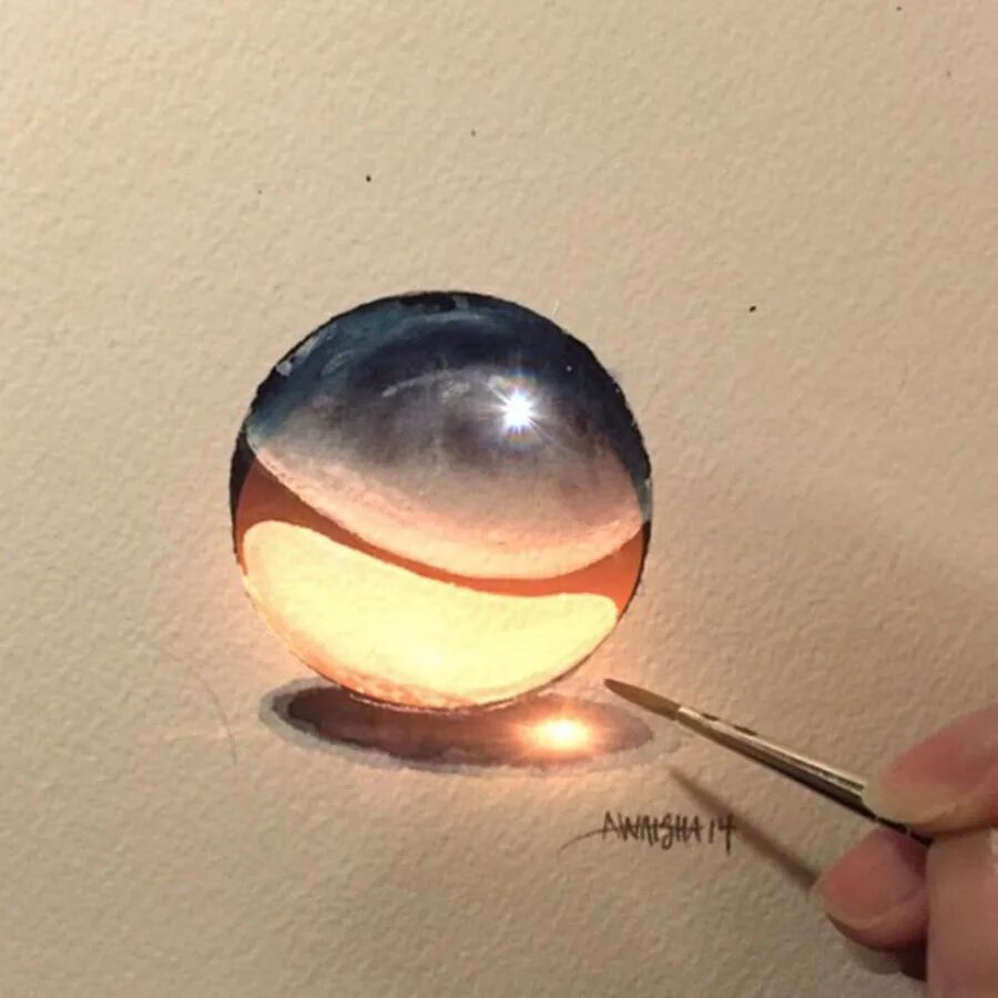 Рисунок на металлическом шаре. Стеклянный шар акварелью. Рисование шара акварелью. Рисование стеклянными шариками. Стеклянный шар для рисования.