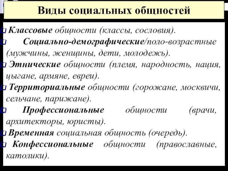 Социальная общность. Виды социальных общностей. Социально-демографические общности примеры. Основные социальные общности. Социальные общности этнические общности.