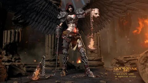 Kratos Girl God Of War fan art by RockstarA Fan Art 3D CGSociety Fanfiction...