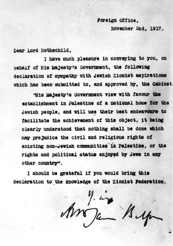 Бальфурская декларация 1917. Декларация Бальфура 1926. Balfour Declaration of 1917. Декларация бальфура