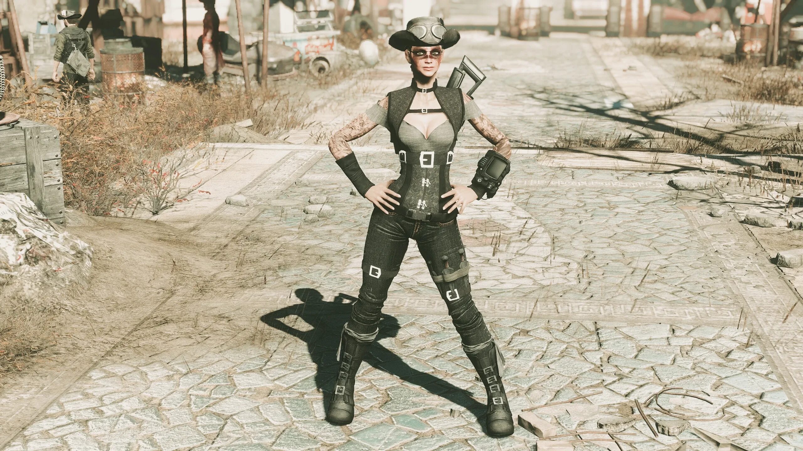 Fallout 4 mod outfits. Стимпанк фоллаут 4. fallout 4 одежда селин. фоллаут 4 мод портупея. фоллаут 4. стимпанк броня.